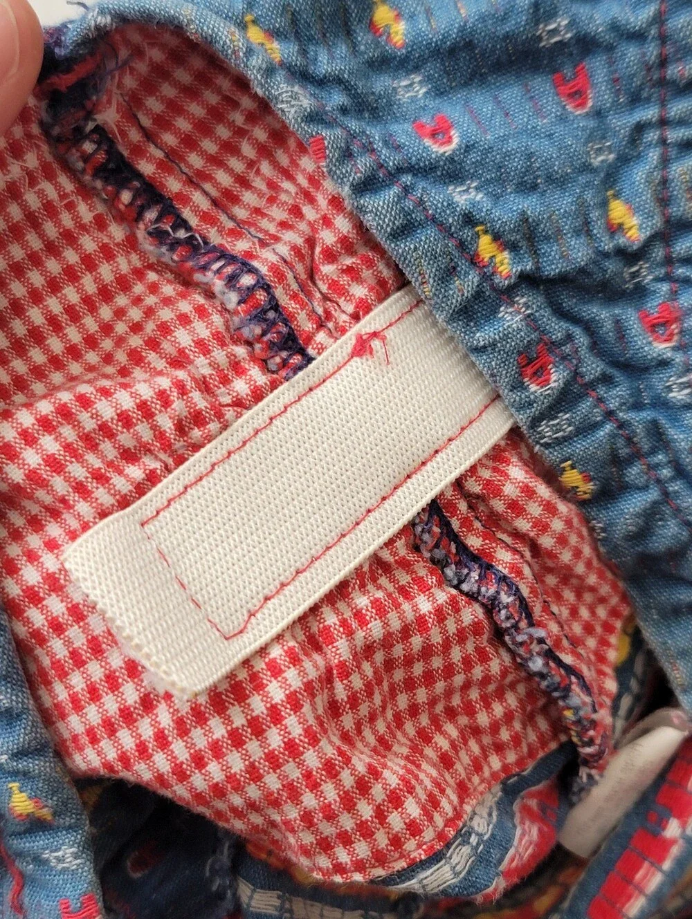Chicken Overalls Oshkosh B'gosh 6/9M Barn Farm Country Vestbak Made In USA VTG